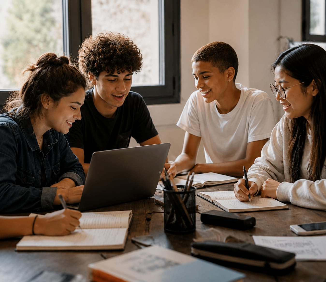 Qué hacemos Estudiante desarrollando una investigación académica acompañado por GS Research Studio para transformar una tesis o proyecto en una publicación con calidad editorial.
