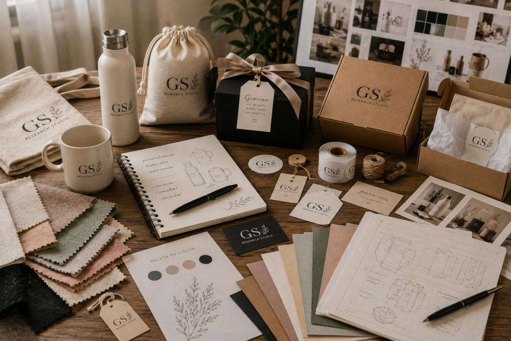 Regalos con Propósito mesa de trabajo branding