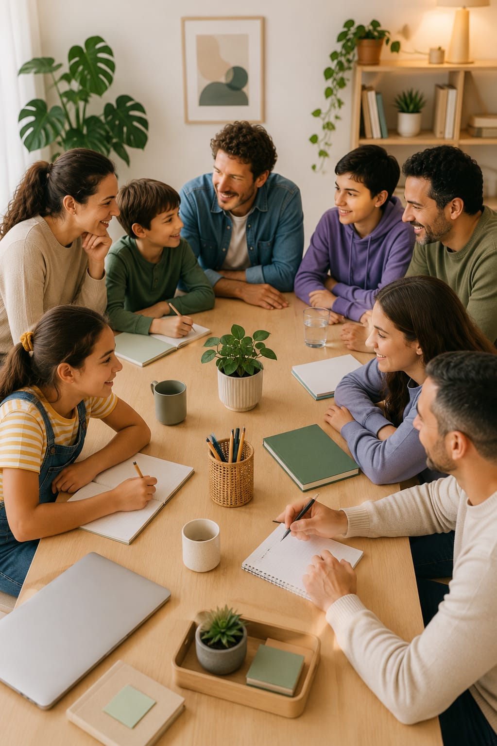 mesa de trabajo padres niños